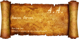 Ámon Áron névjegykártya